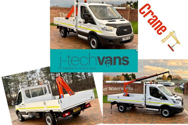 2016 Ford Transit 2.2 TDCi 125ps Pick Up Truck / Dropside ***4 Metre Reach Crane***  CHASSIS CAB ...