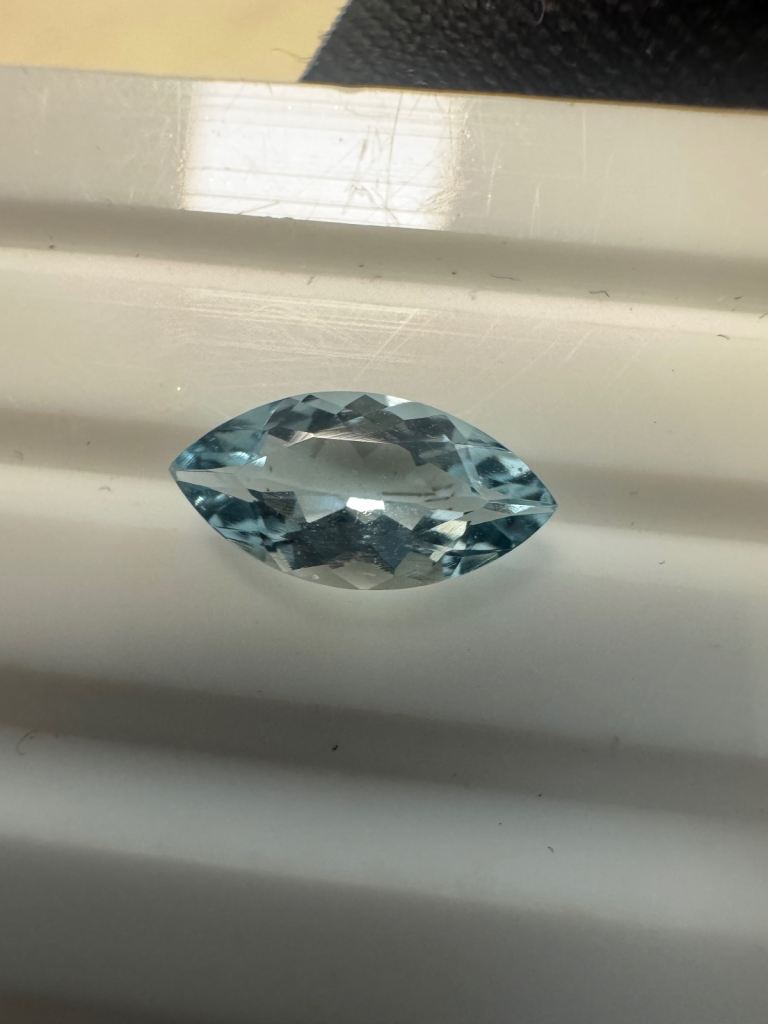 0.86ct Nigerian Marquise Natural Aquamarine