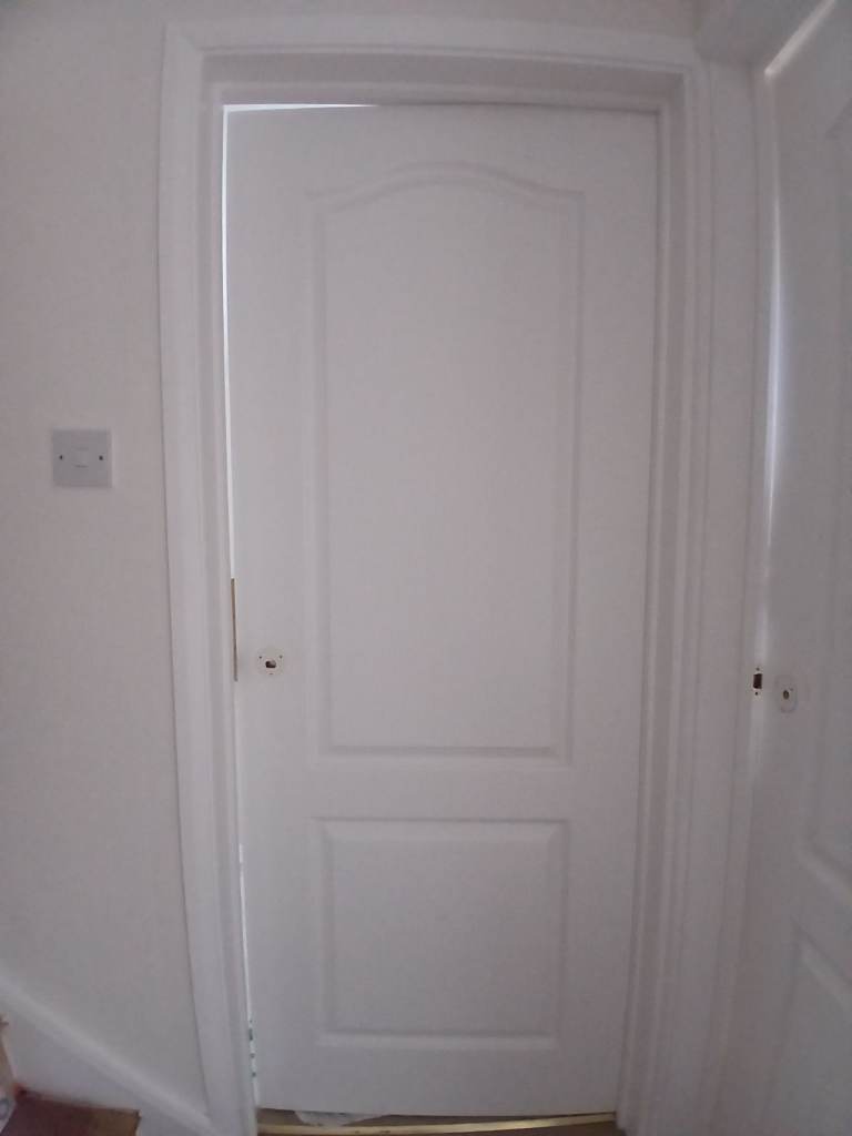 8 x White Grained Arch Moulded Doors - sensible offer considered 