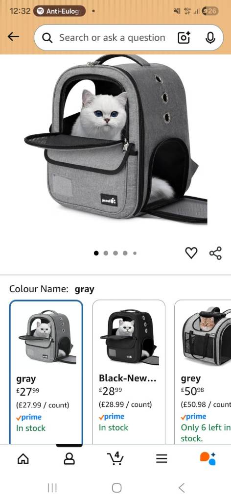Pet carrier backpack
