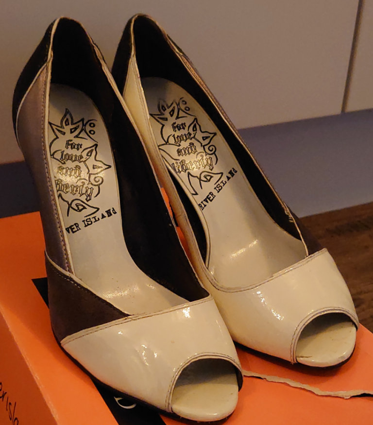 image for Patent Leather Peep Toe Shoes River Island