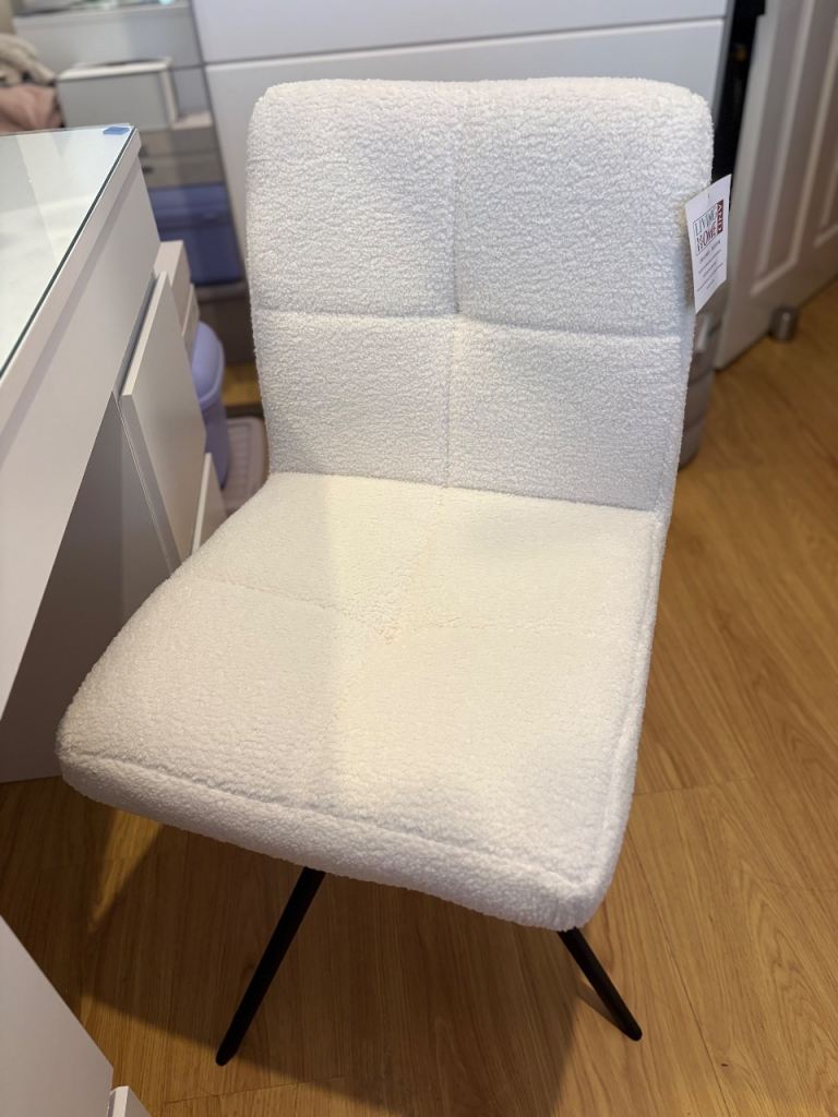 Brand New with tags Teddy Fleece Boucle swivel chair .. just £40 REDUCED  