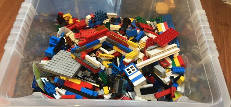 Large  tub of assorted lego - some vintage 