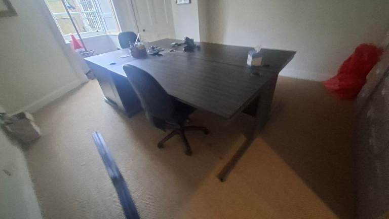 OFFICE DESKS, DESK STORAGE UNITS AND MEETING ROOM TABLE AND CHAIRS FOR SALE