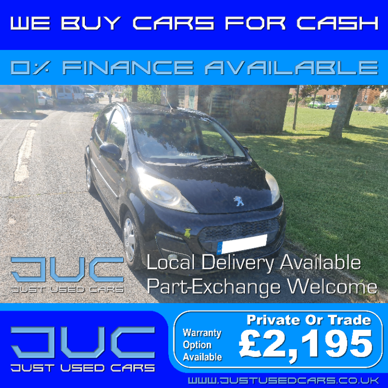 Peugeot 107 1.0 Allure (Manual Petrol) 13 Reg 2013 67,130 Miles ULEZ Compliant 0% Finance Available