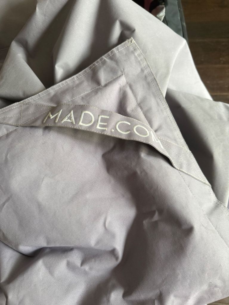 Large light grey bean bag