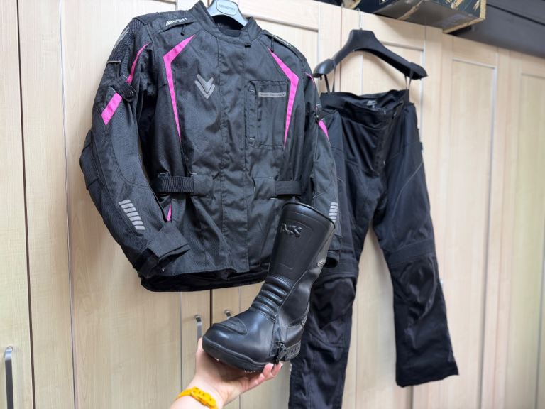 Ladies motorcycle gear - jacket 12, trousers 14, boots 5