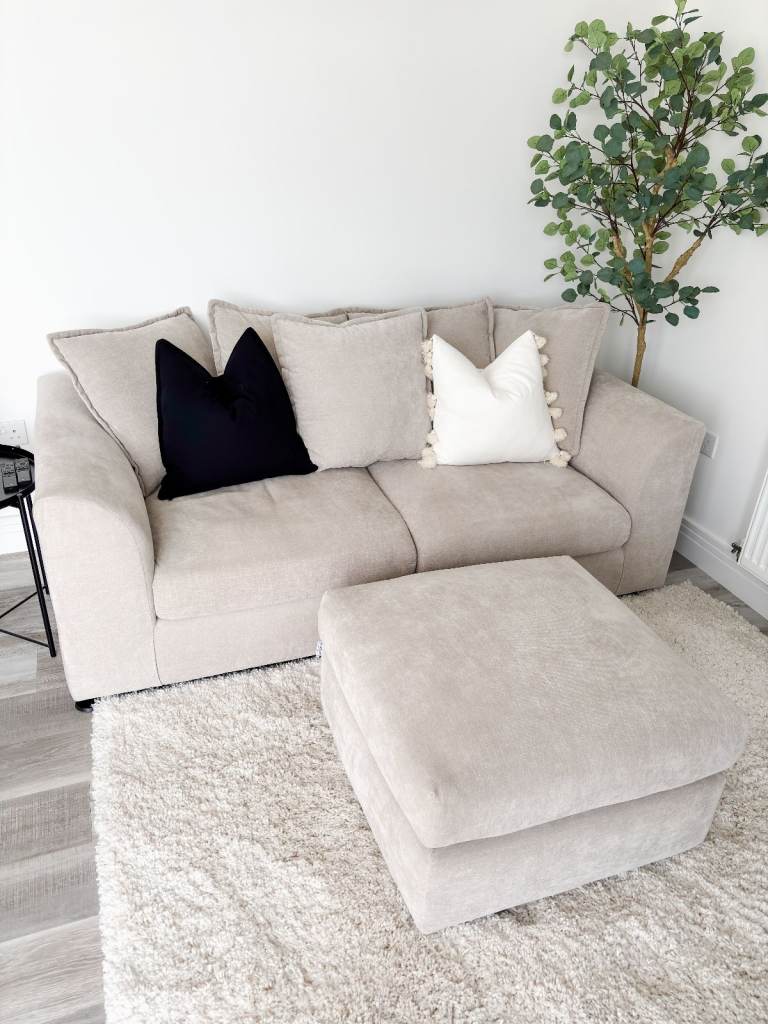 Sofa Club-Clapham 3-seater sofa-colour Summer Linen+FOOTSTOOL! New Price! Like new!