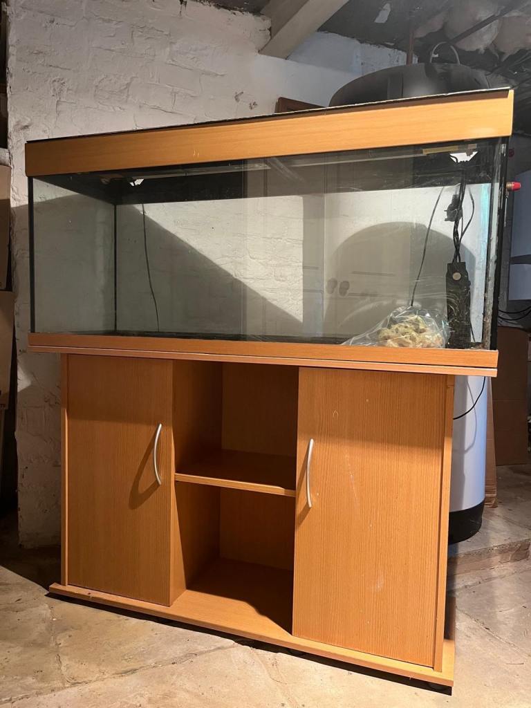 Aquarium Fish Tank large with Wooden Cabinet