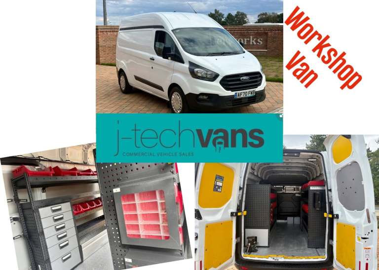 2020 Ford Transit Custom T320 2.0 EcoBlue L2 H2 Lwb / High Roof Leader Van *** Workshop Van *** P...