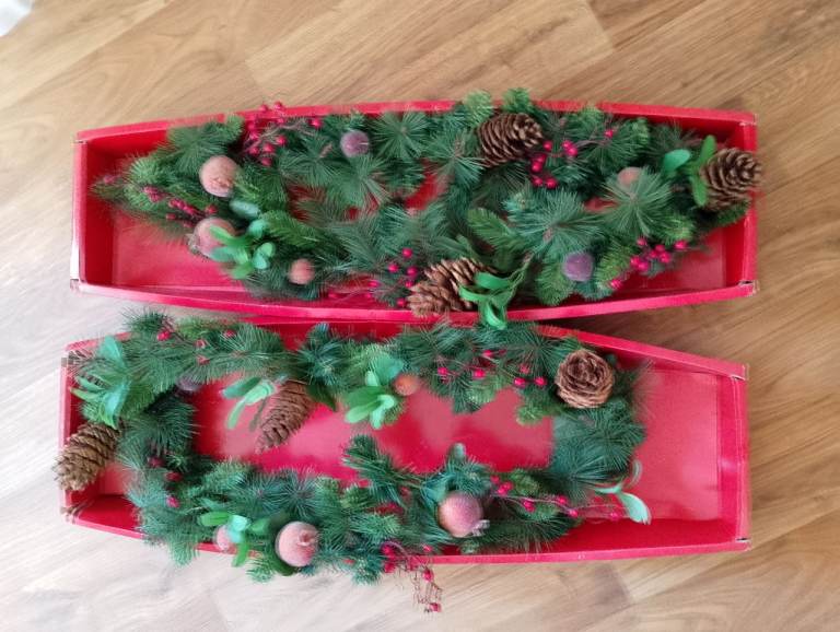 Christmas garlands x 2 (Sold as a pair or individually) £20 for both or £10 each.