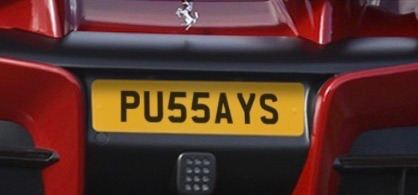 ‘PU55AYS’ ‘PU55 AYS’ ‘PUSSAYS’ Number Plate! On retention!