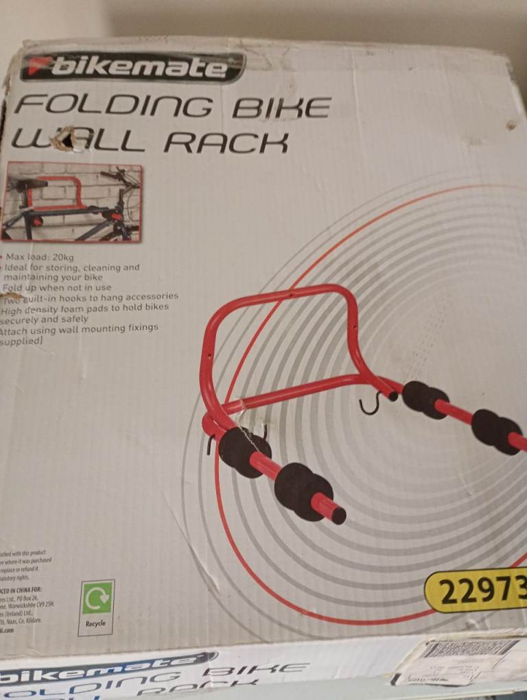 Bnib folding wall bike rack unused excellent condition £20
