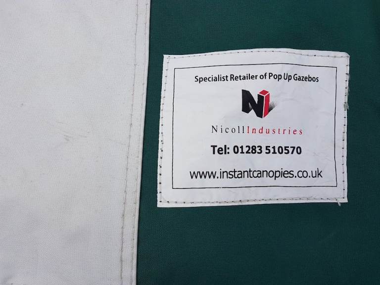 Instant Canopies co uk Complete 2.5mtr side/roof/gutters/4 heavy duty strapes & bag (No Frame)