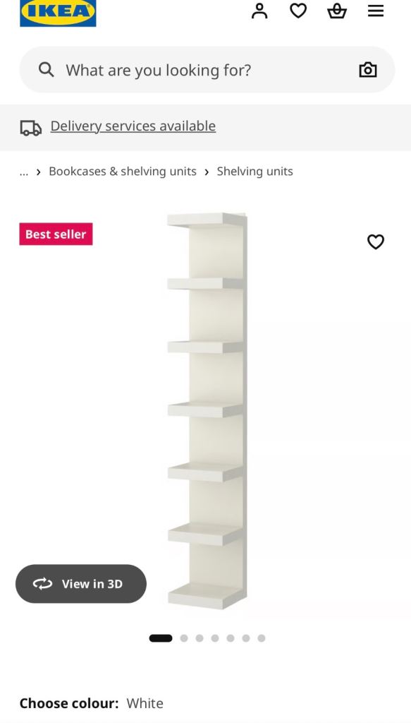 IKEA White Shelving Unit – Good Condition