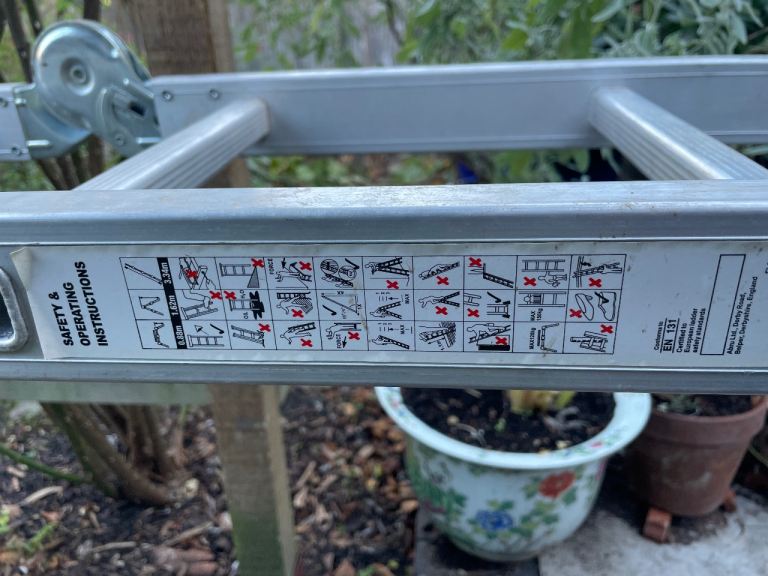 Multipurpose folding ladder