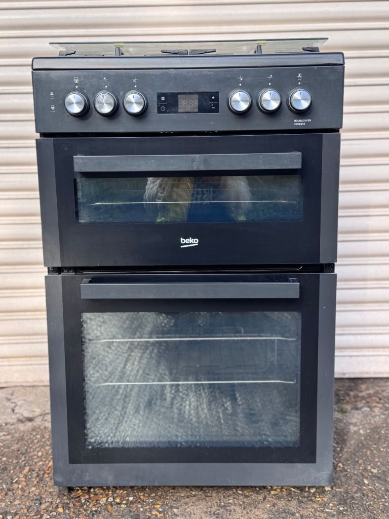 Beko dual fuel gas cooker 60cm fsd double oven 3 months warranty