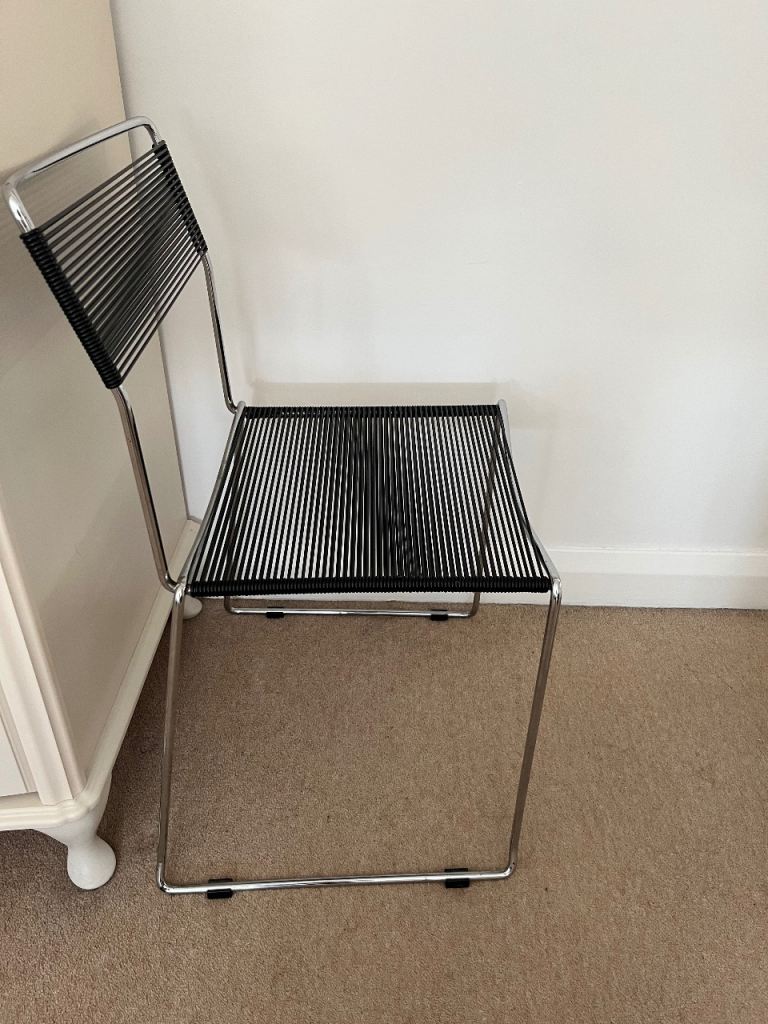Retro Habitat chrome and black chair