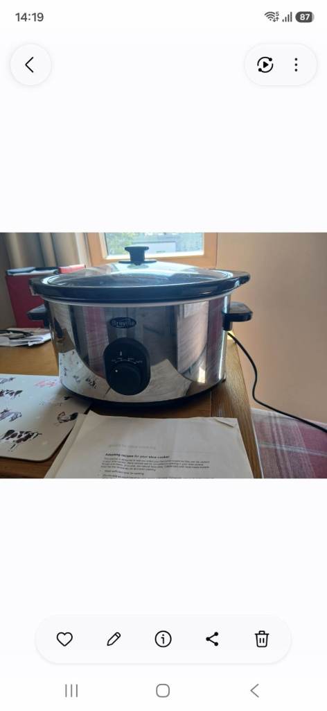 Slow Cooker with Glass Lid – Good Condition