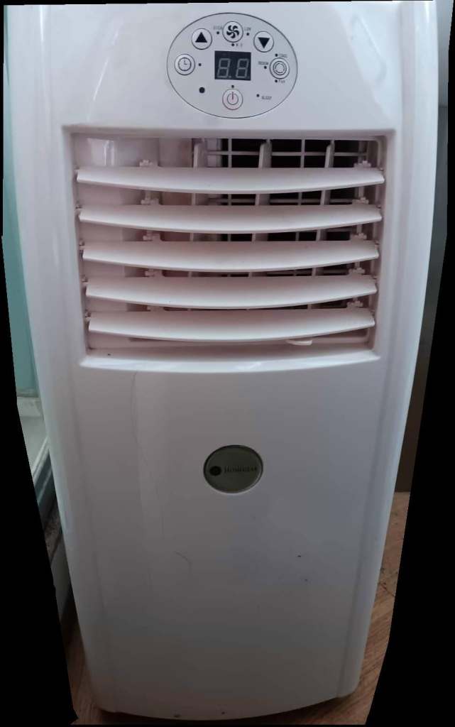 Portable Air Conditioner. HomeGear. With remote, 9000BTU,  Width 32cm, Ht 73cm, D37cm