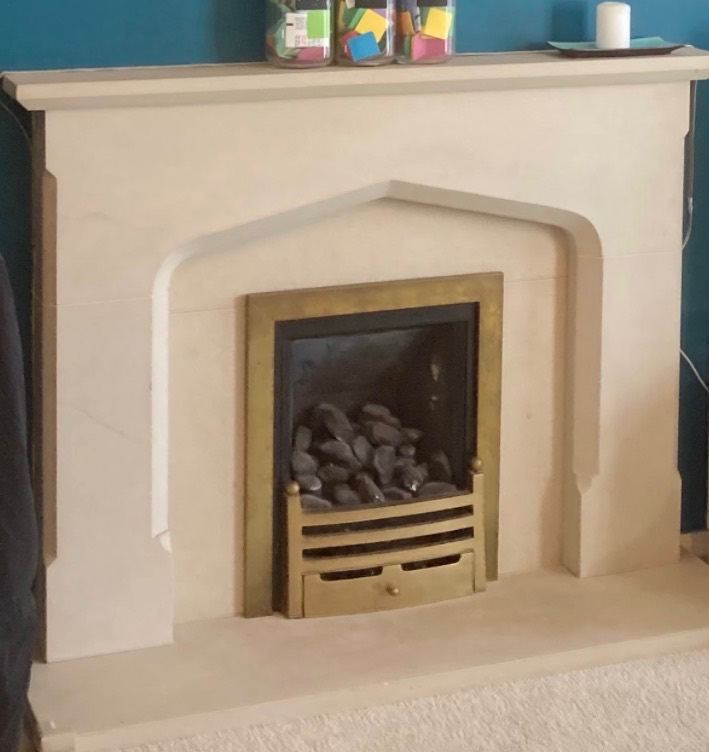 Solid stone 'Lansdown' fireplace