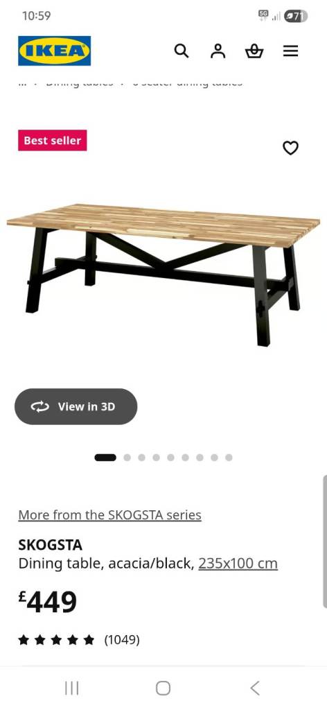 8 seater Dinning Table and 6 chairs