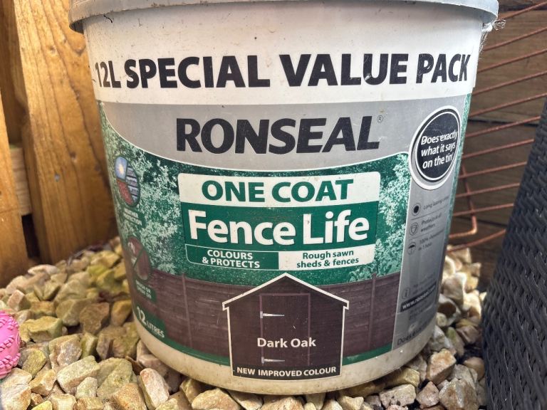 Fence Paint Ronseal One Coat Fence Life Dark Oak