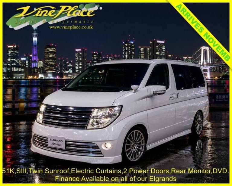 2007 Nissan Elgrand 3.5 Rider SIII,Twin Sunroof,8 Seats,Auto,51K Miles MPV Petrol Automatic