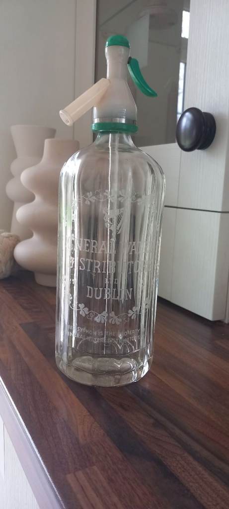 A vintage Dublin soda syphon.