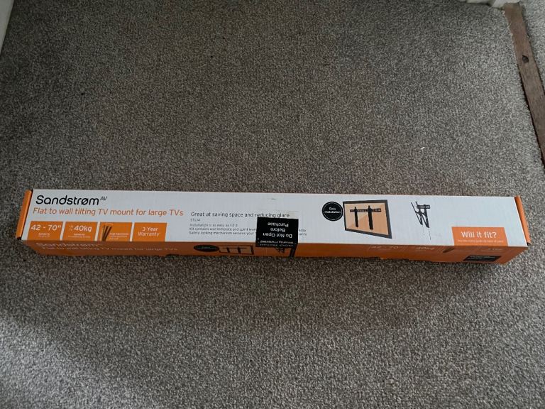 Sandstrom TV Bracket Wall Mount. BNIB. For 42”-70” TV’s 