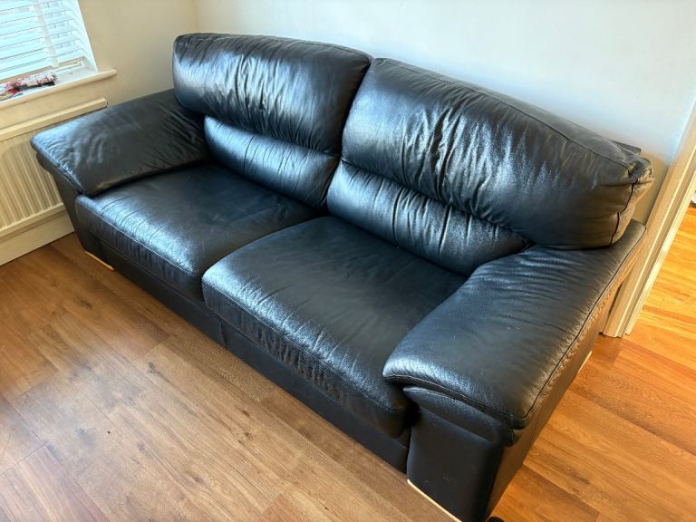 Black Leather Sofa