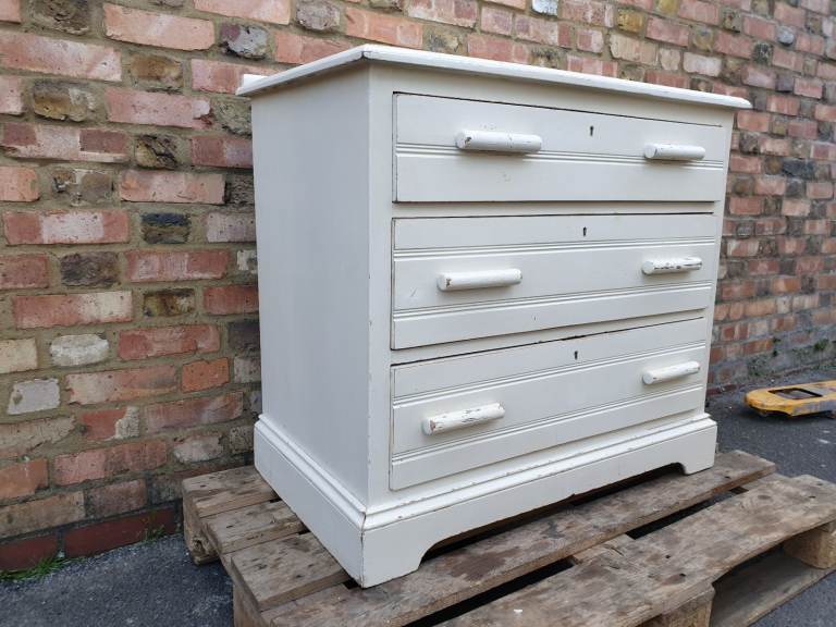 Antique Wooden Pine Chest Of Drawers By Heelas
