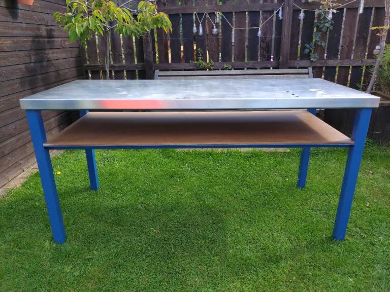 STAINLESS STEEL TOPPED WORKBENCH