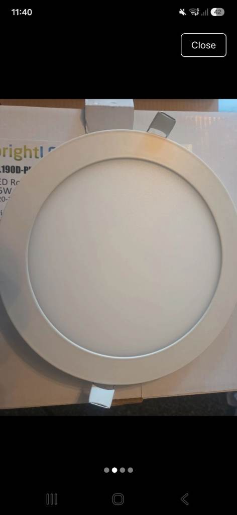 Job Lot of 14x brightLED 15W Slim Round LED Panel Lights (Warm White)