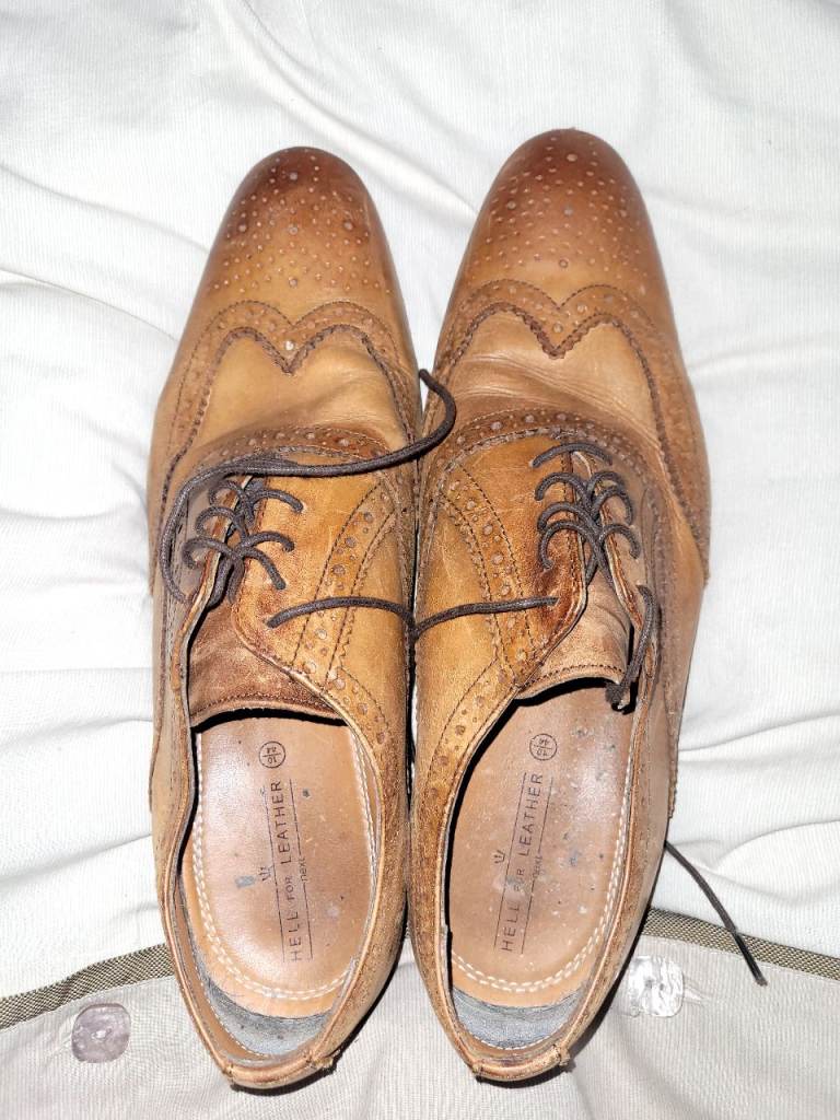 Next Tan Leather Wingtip Brogues | Men’s Size 10 (EU 44)