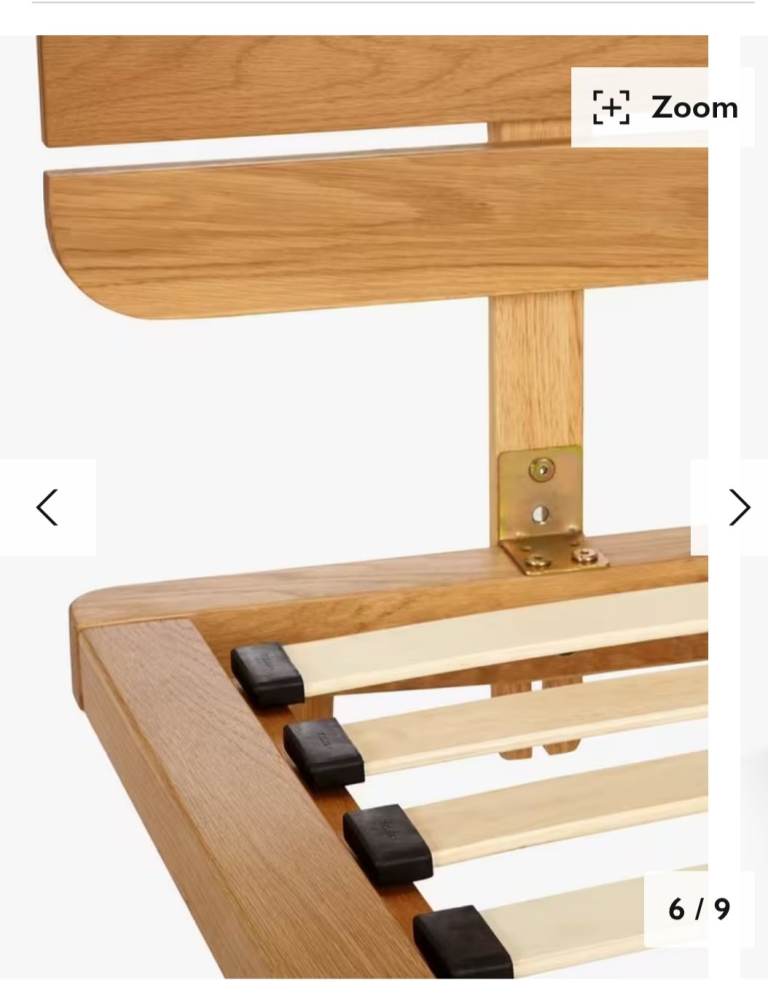 John Lewis bow  headboard bed frame kingsize