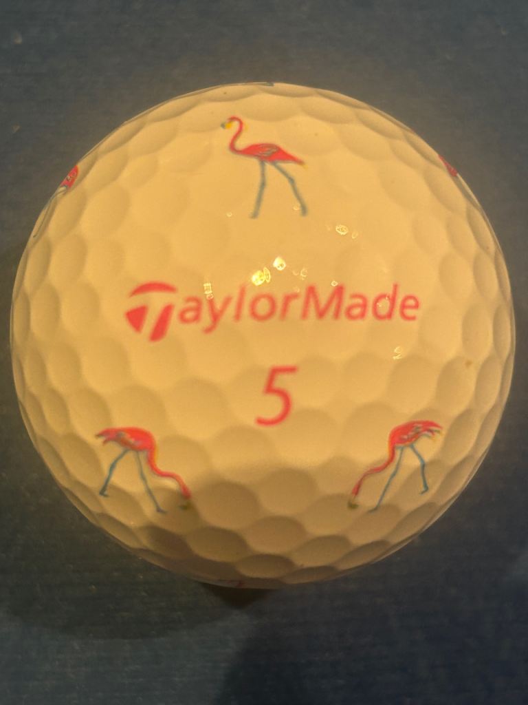 Limited edition TaylorMade TP5 Flamingo golf balls