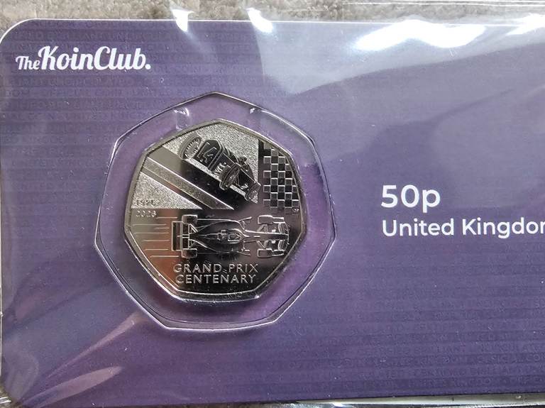 Grand Prix Centenary 50p Coin