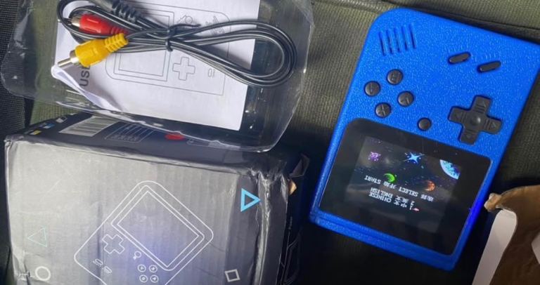 Mini Handheld Retro Games Console – Blue, As Good As New