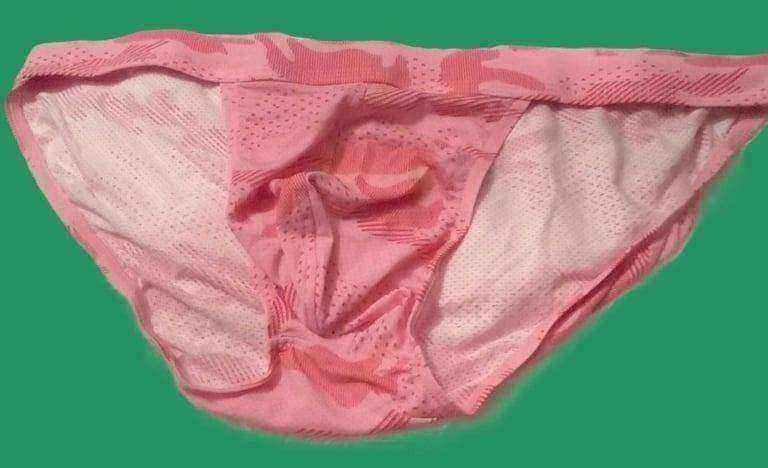 New Pink Patterned Men's Tanga Briefs Bottoms Size XL.POST OR COLLECT!