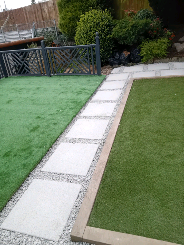 Slabbing, monoblock driveways, artificial grass , fencing , turfing 