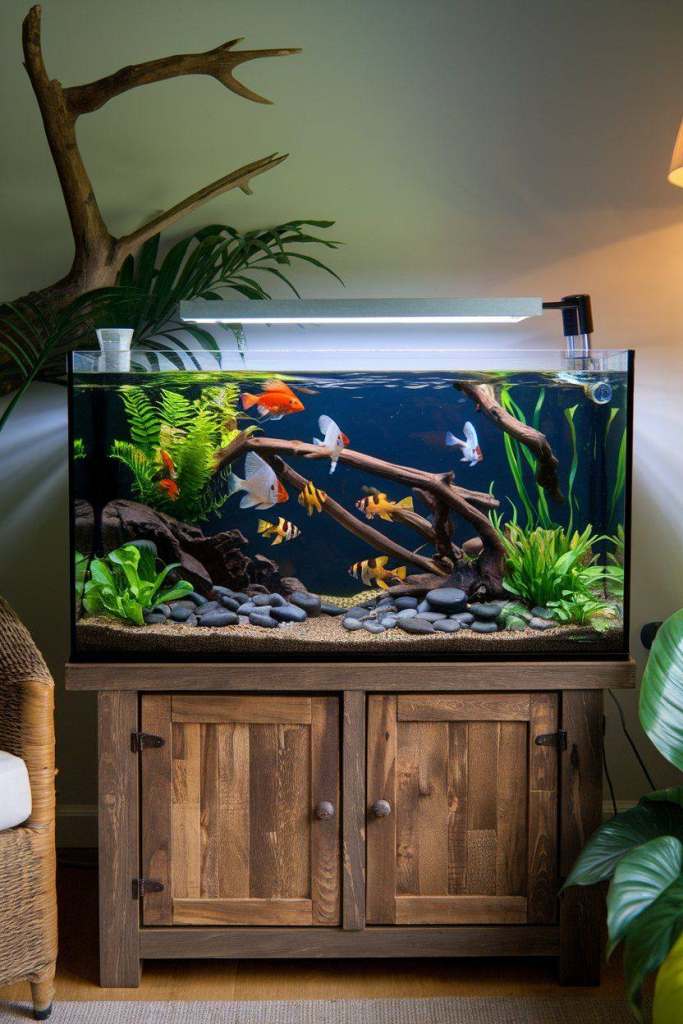 24" Fish Tank and Cabinet (Free)
