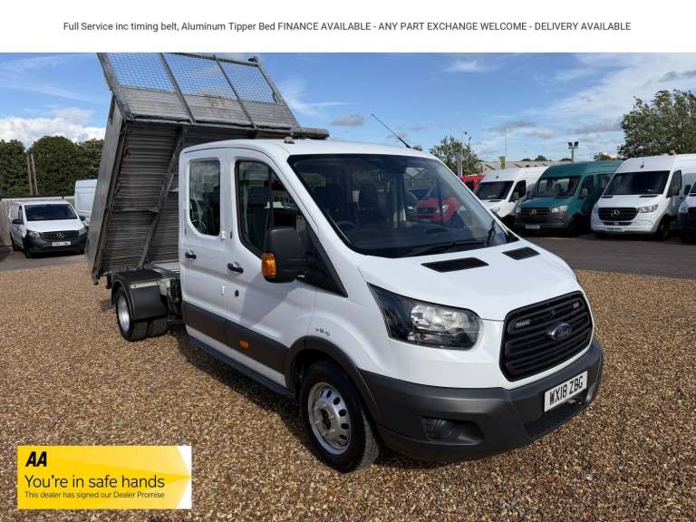 2018 Ford Transit 2.0 350 EcoBlue 1-Way Double Tipper Double Cab 4dr Diesel Manual RWD L3 Eur Tip...
