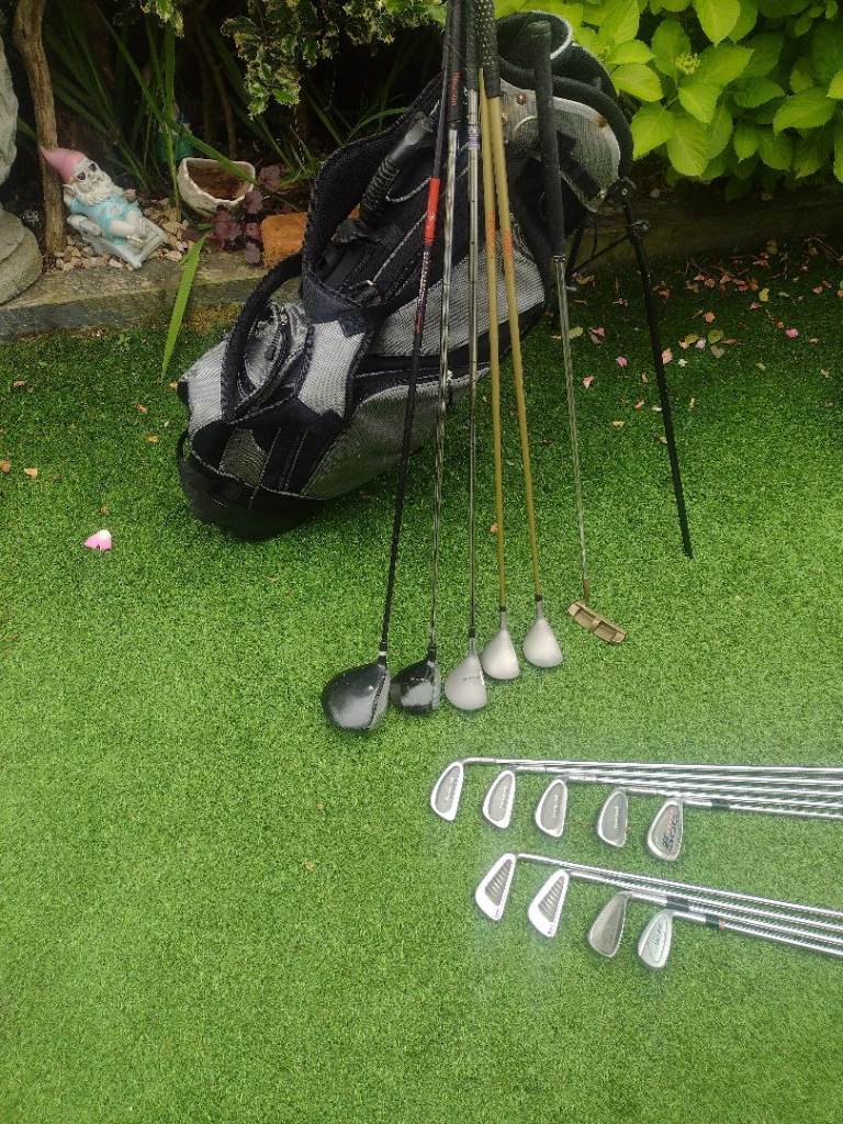 FULL SET OF GOLF CLUBS + STAND GOLF BAG 