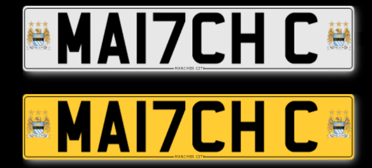 Man City Number plate