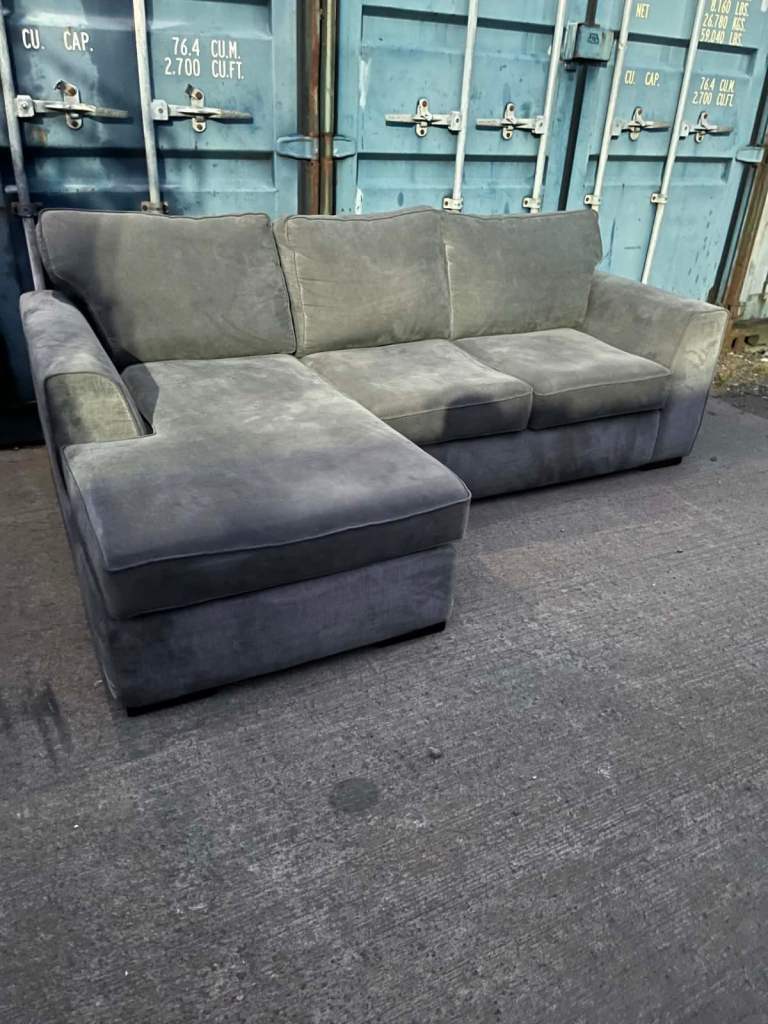 Grey l shape couch 