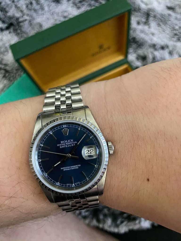 Rolex 36mm blue dial 