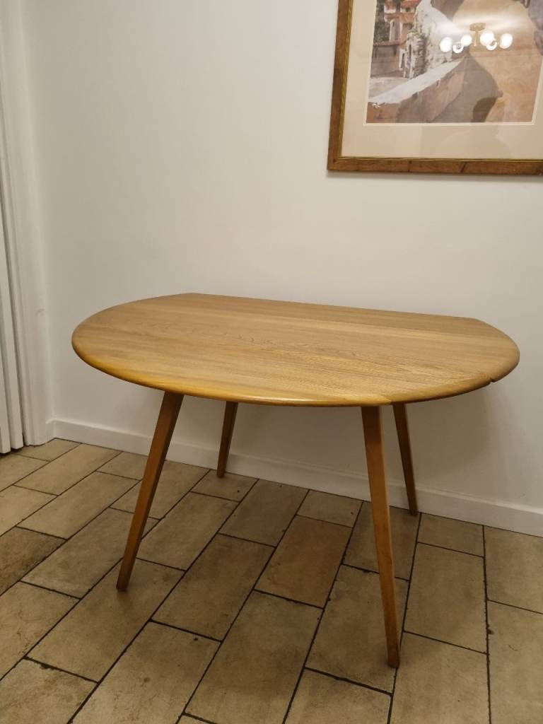 [Reduced to clear] Ercol Mid-Century Drop Leaf Dining Table – Vintage