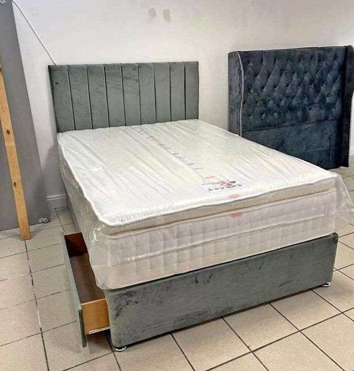 >>>>🚛Best Deal 😘DIVAN 4FT6 Double Bed Base with Mattress & Storage Drawers ❤️15% OFF💥Order COD🚚