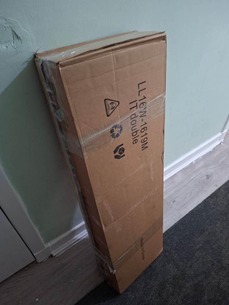 Brand new white metal bed base